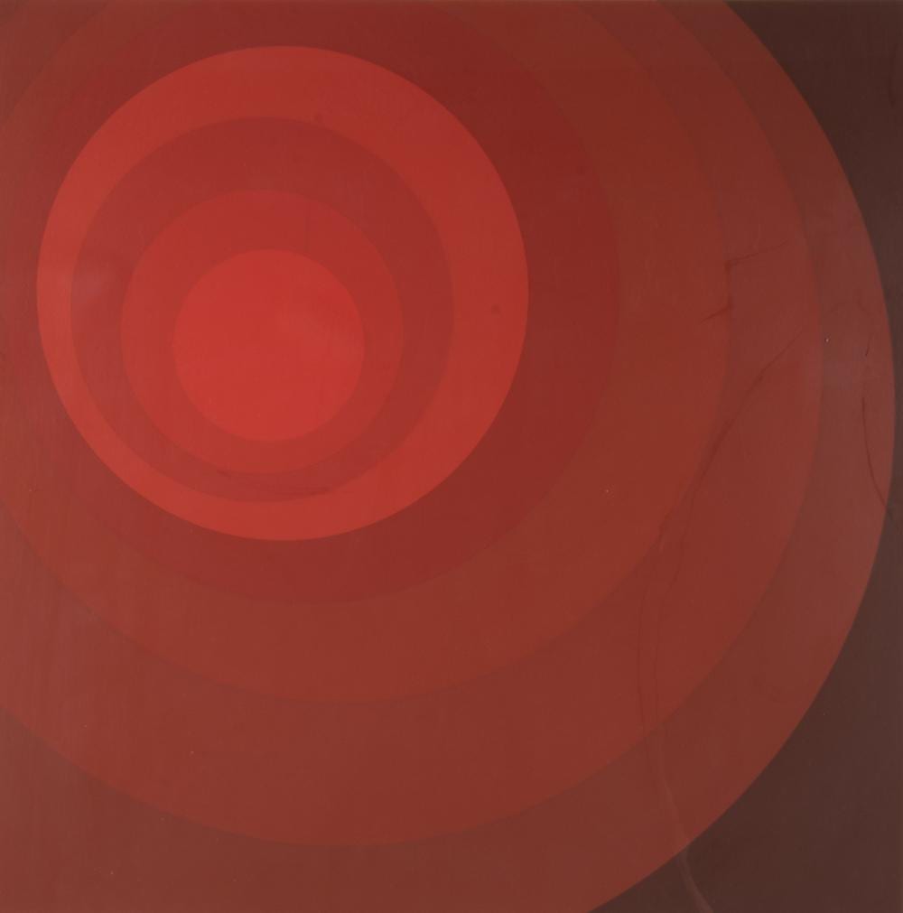 Luitpold Domberger comparable auction result: luitpold domberger 20th century abstract orange concentric circles lithograph