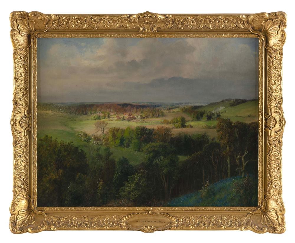 Adrian Scott Stokes comparable auction result: adrian scott stokes england 1854 1935 near ashford kent oil on masonite 20 x 26 framed 25 x 31