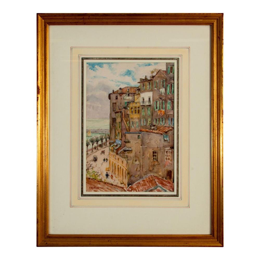 Alan Simpson comparable auction result: alan simpson british 1941 2007 watercolor painting