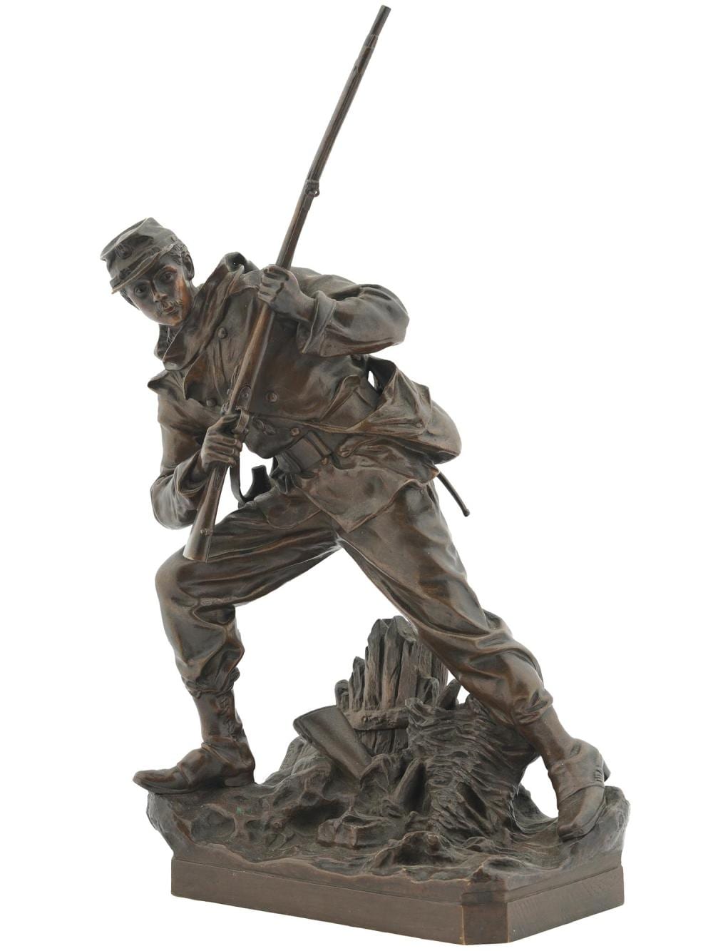 Aristide Croisy comparable auction result: french soldier bronze figure by aristide croisy