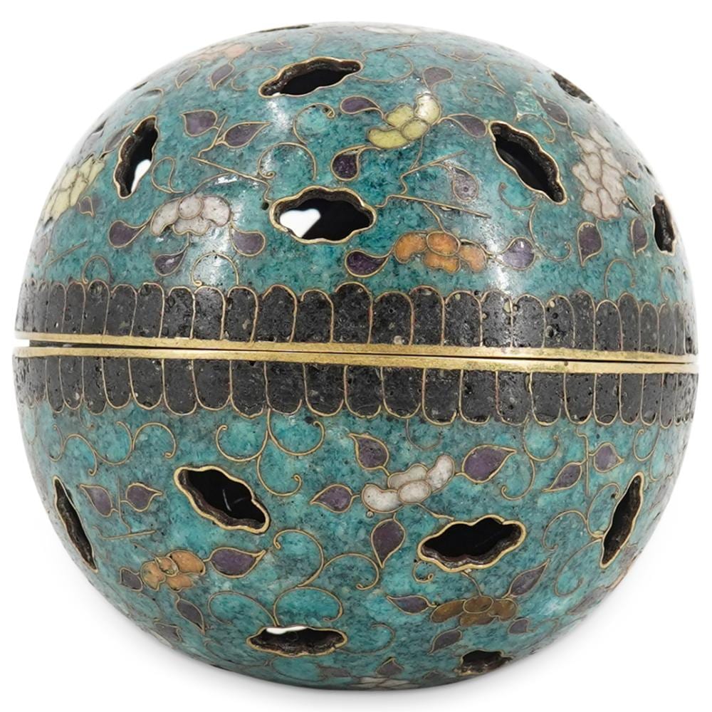 Antique Chinese Cloisonne Incense Ball sold by Akiba Galleries, lot 210 — auction record photograph