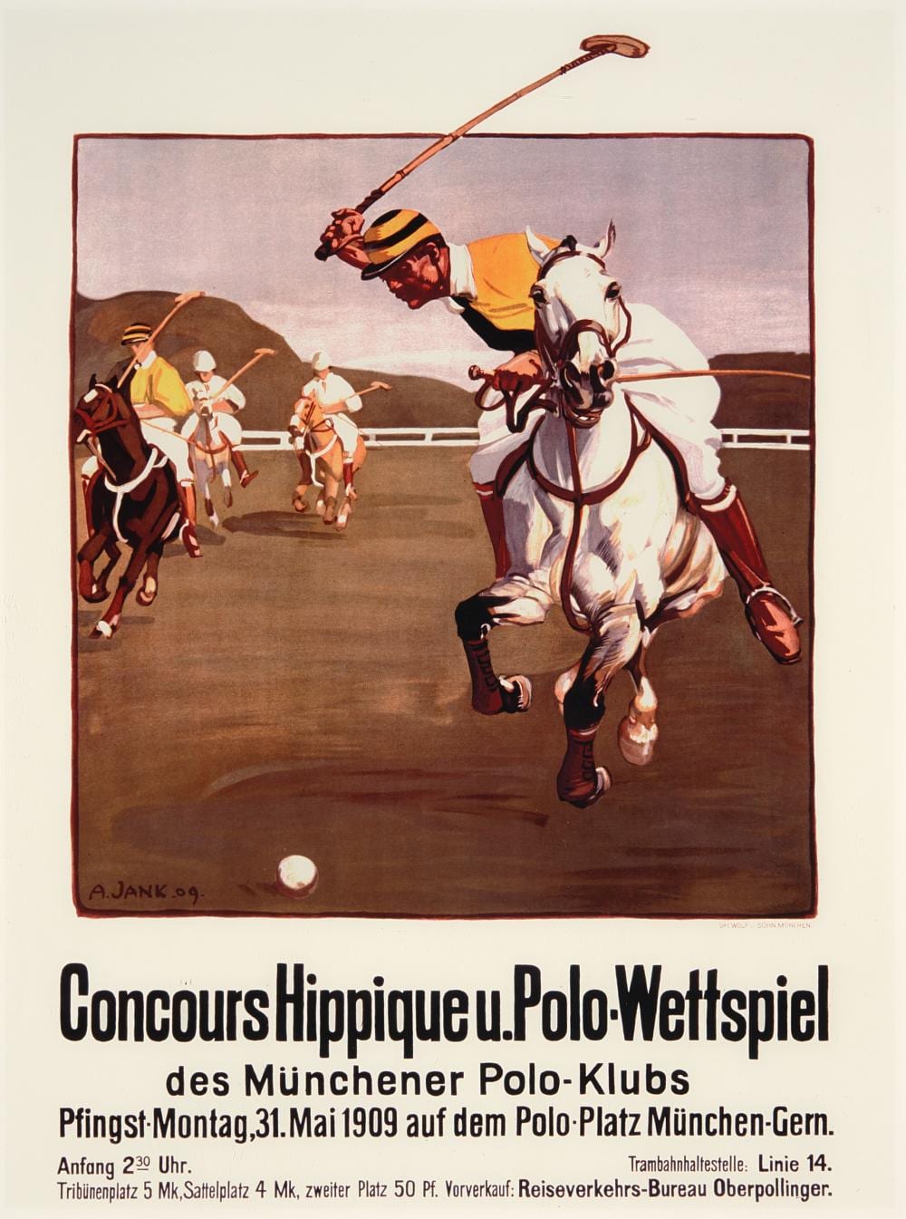 angelo jank 1868 1940 concours hippique polo wettspiel 1909 lithograph 76 x 48 cm frame 103 x 82 x 2 cm signed and dated lo · Lawsons · 2023-01-19 Angelo Jank comparable auction result: angelo jank 1868 1940 concours hippique polo wettspiel 1909 lithograph 76 x 48 cm frame 103 x 82 x 2 cm signed and dated lo