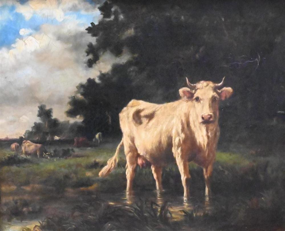 Emile van Marcke comparable auction result: emile van marcke 1827 1890 oil on canvas landscape with cows signed lower right 18 x 22