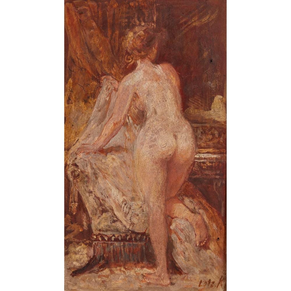 Karl Lotz comparable auction result: k roly lotz hungarian 1833 1904 study of a nude