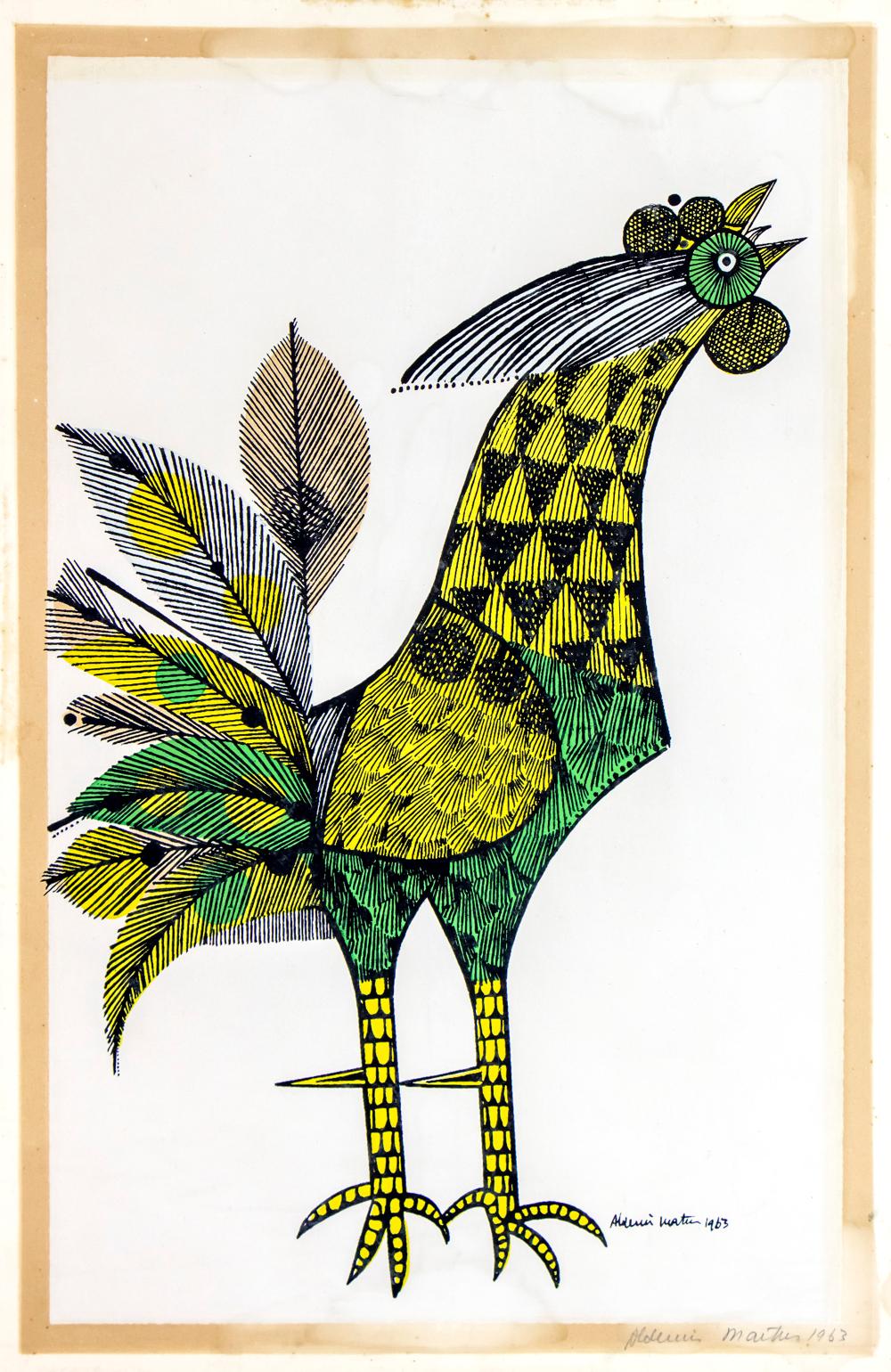 Aldemir Martins comparable auction result: aldemir martins brazilian 1922 2006 rooster serigraph 1963