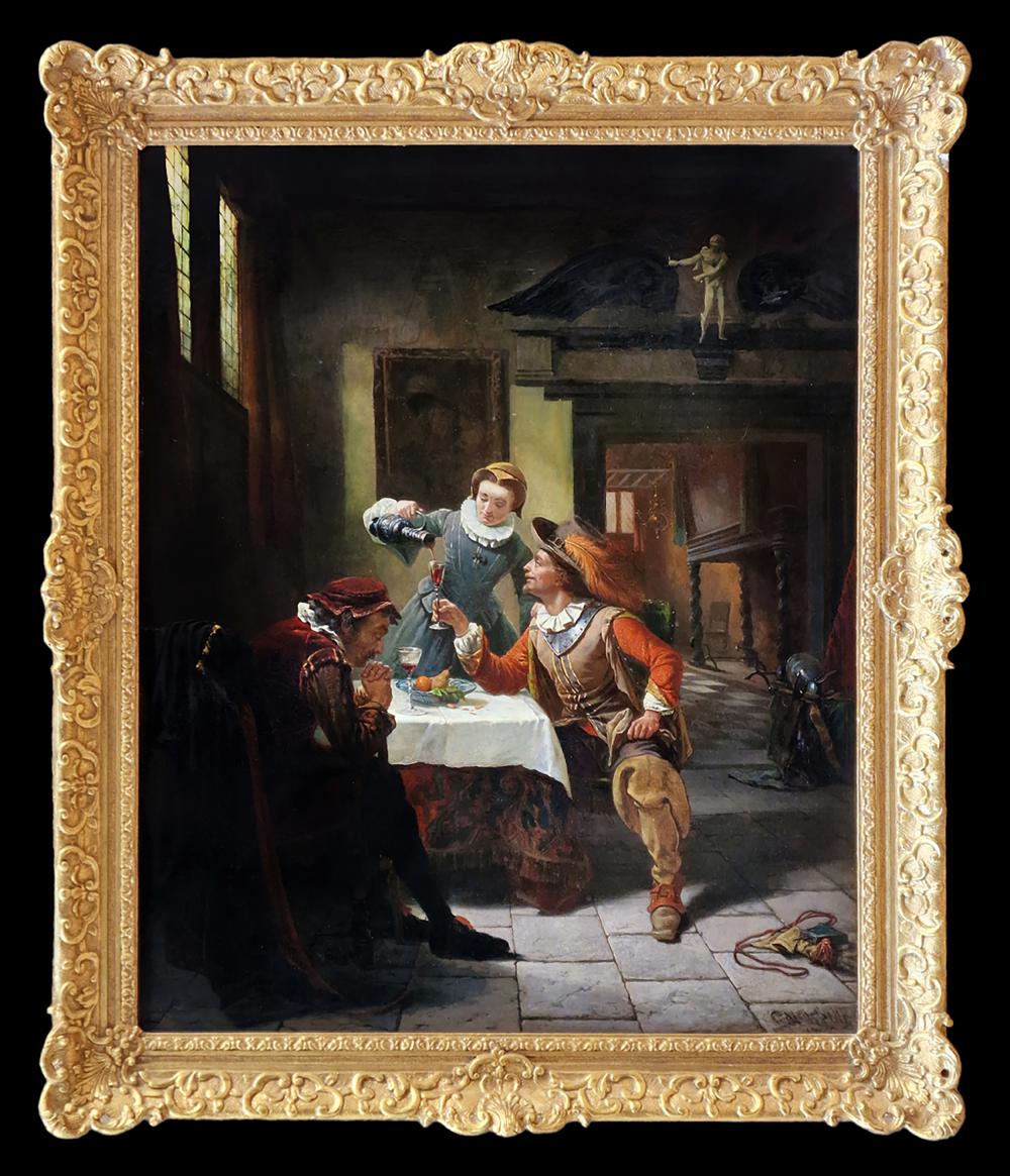 Charles Meer Webb comparable auction result: charles meer webb 1830 1895 la fin du repas