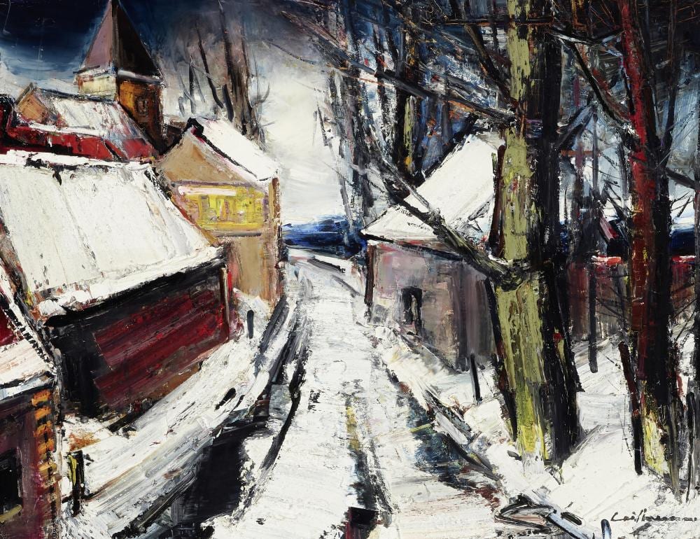 Rodolphe Caillaux comparable auction result: rodolphe caillaux french 1904 1990 a winter scene 29 x 36in 73 8 x 91 5cm
