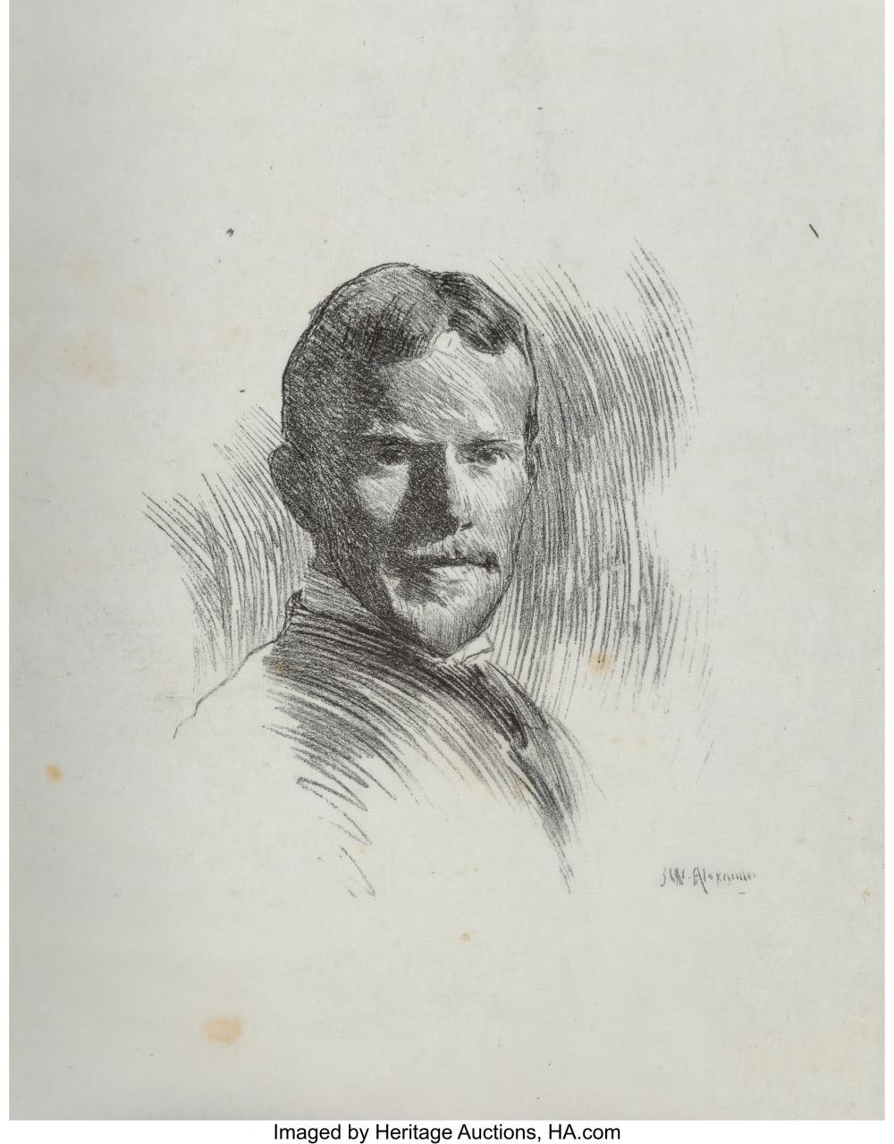 John White Alexander comparable auction result: john white alexander american 1856 1915 portrait of john de kay pencil on lai