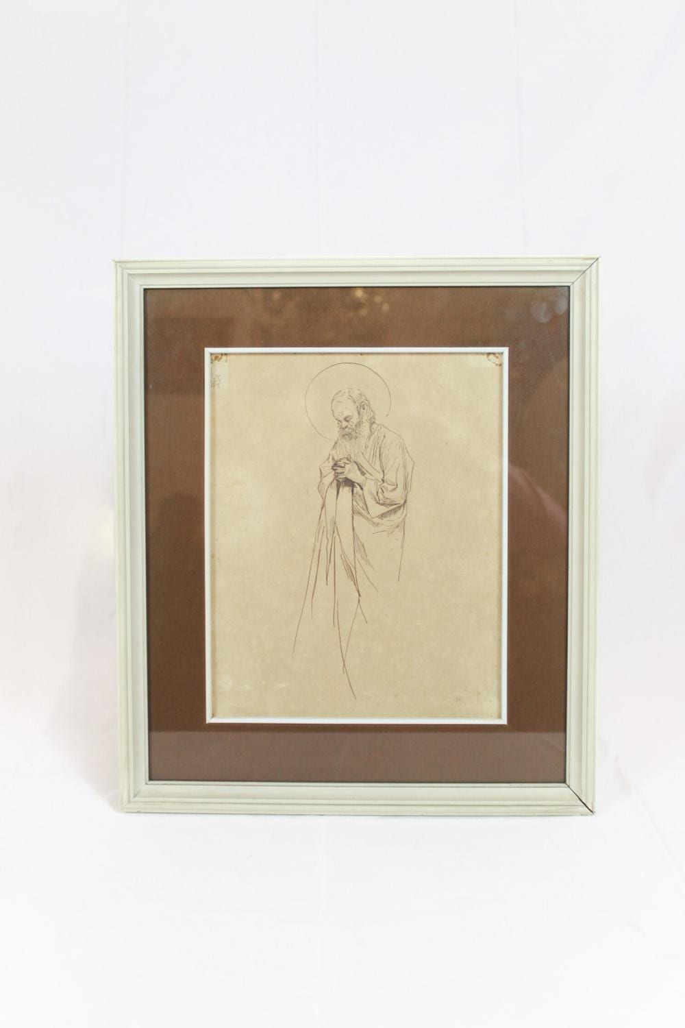 preparatory study of the figure of a saint · DAMS Casa d'Aste · 2023-02-02 Cesare Maccari comparable auction result: preparatory study of the figure of a saint