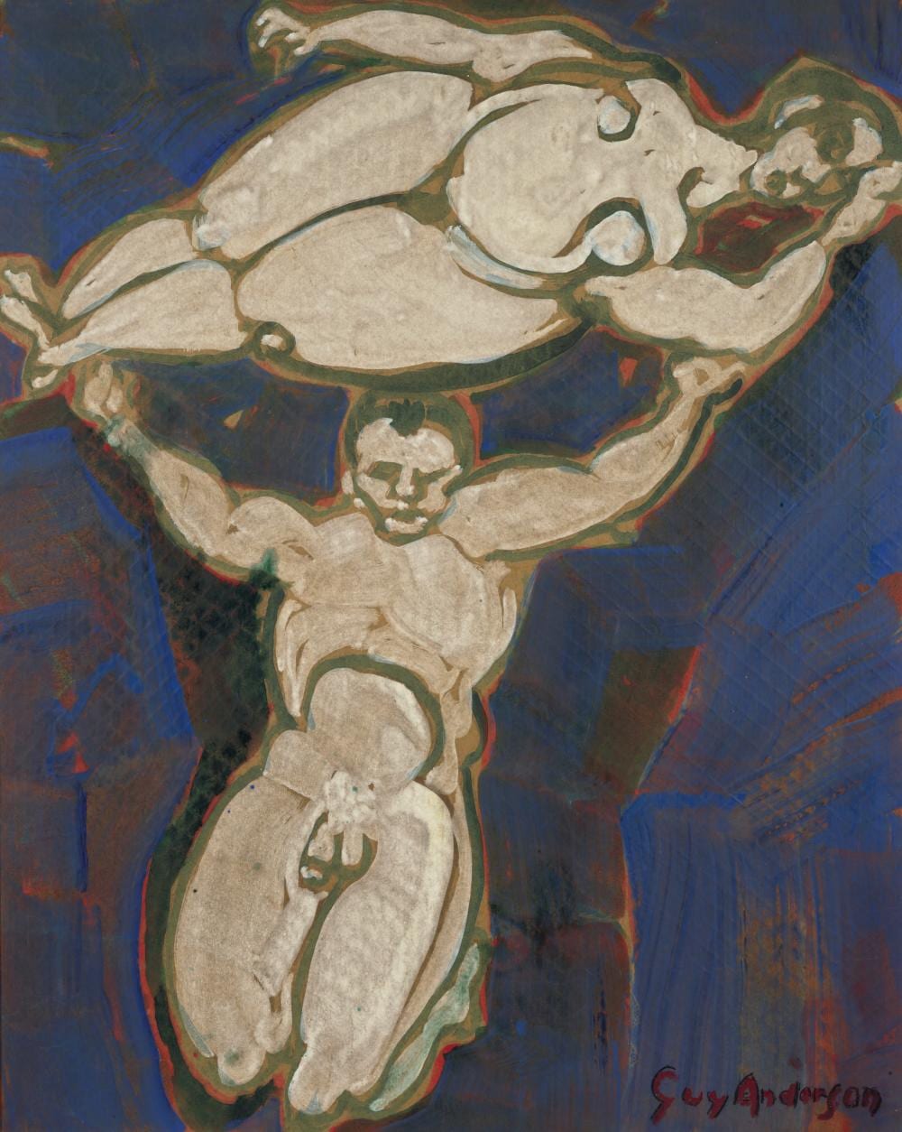 Guy Irving Anderson comparable auction result: guy irving anderson 1906 1998 untitled man and woman 60 1 4 x 48 in framed 63 x 51 in