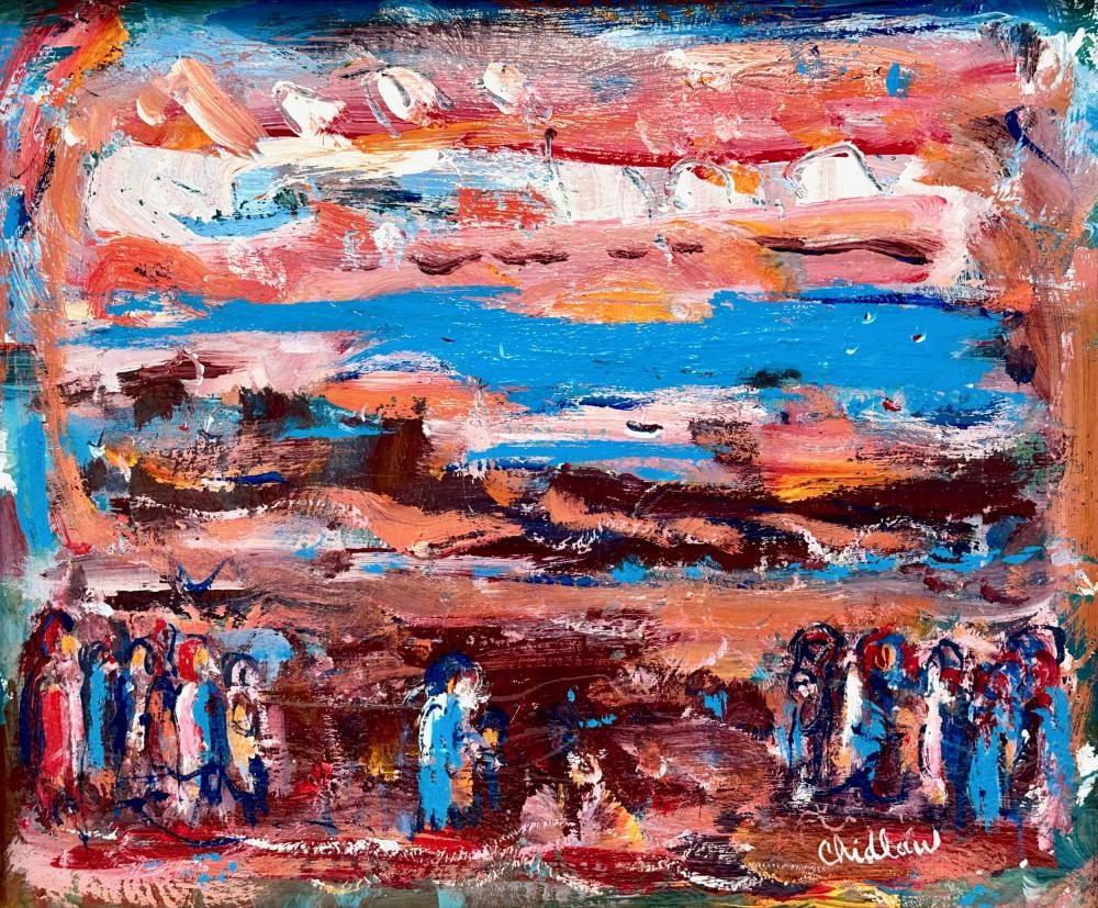 Paul Chidlaw comparable auction result: abstract oil by paul chidlaw