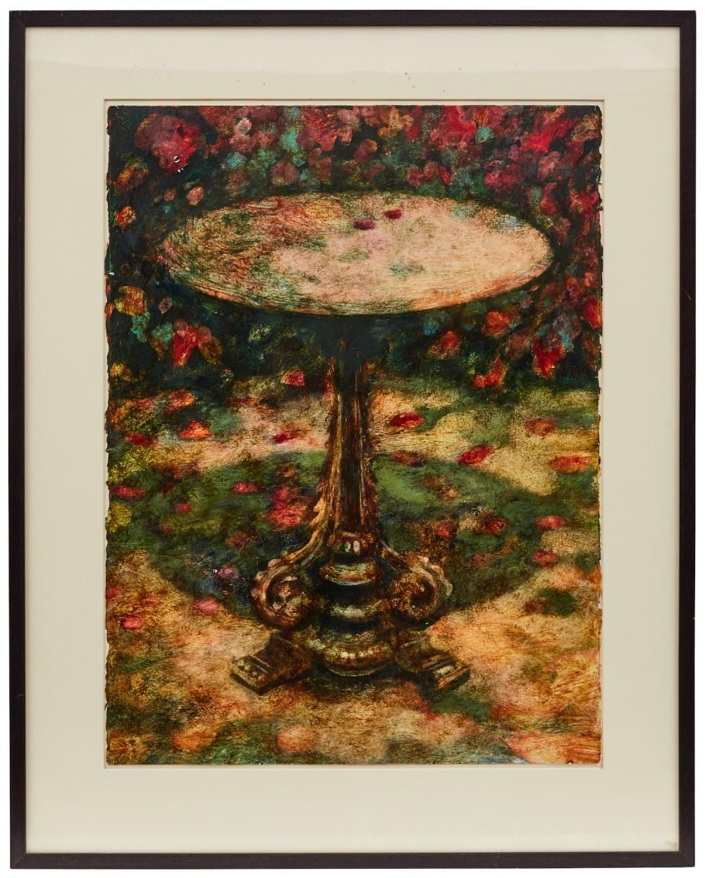Christine Johnson comparable auction result: christine johnson born 1958 the rose marble table 1993 oil on paper