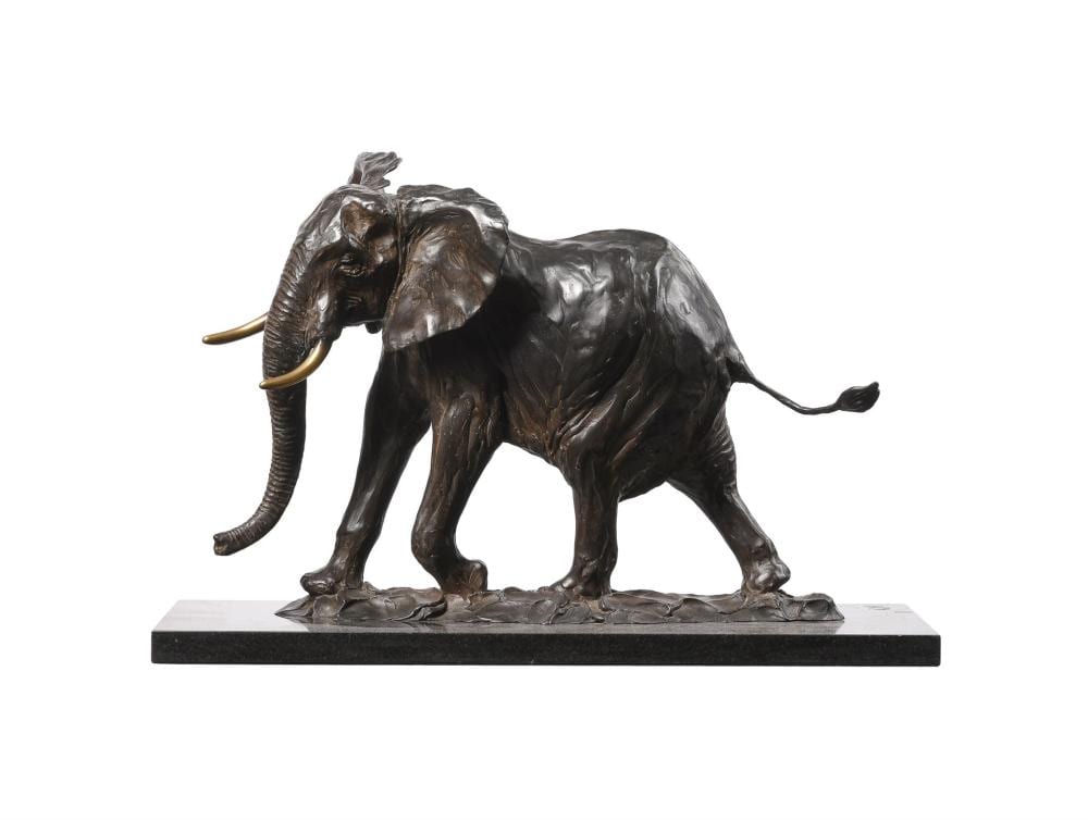 robert glen kenyan b 1940 a bronze model of an elephant · Dreweatts 1759 Fine Sales · 2023-02-21 Robert Glen comparable auction result: robert glen kenyan b 1940 a bronze model of an elephant