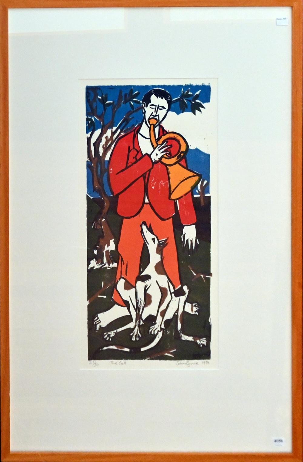 John Ryrie comparable auction result: john ryrie the call 1996 woodcut ed 25 30 56 x 25cm frame size 95 x 61cm provenance the national australia bank art collection