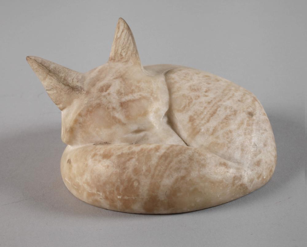 Anton Puchegger comparable auction result: anton puchegger schlafender fuchs alabaster