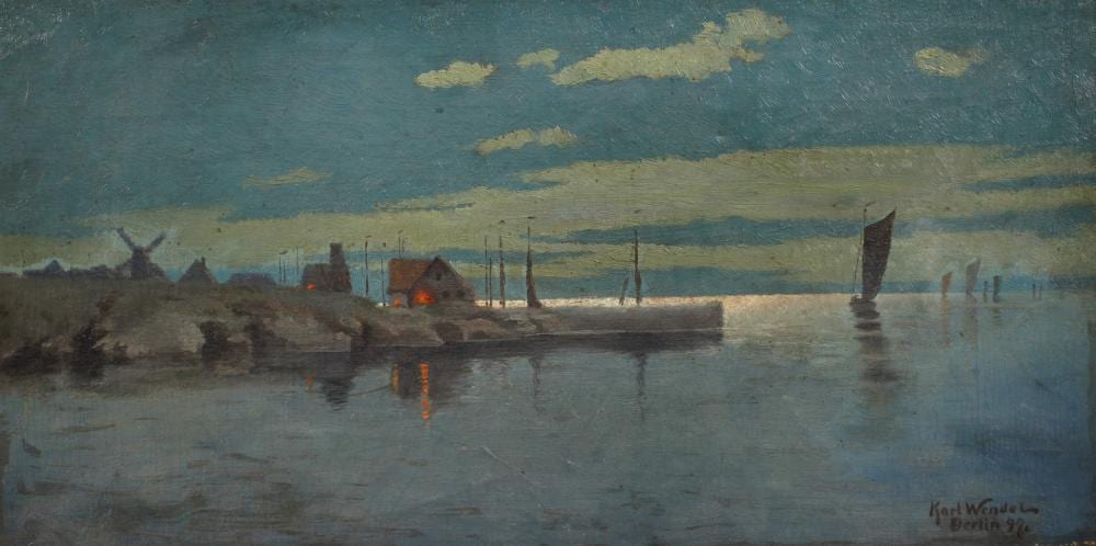 karl wendel sp ter abend am hafen · Auktionshaus Mehlis GmbH · 2023-02-25 Karl Wendel comparable auction result: karl wendel sp ter abend am hafen
