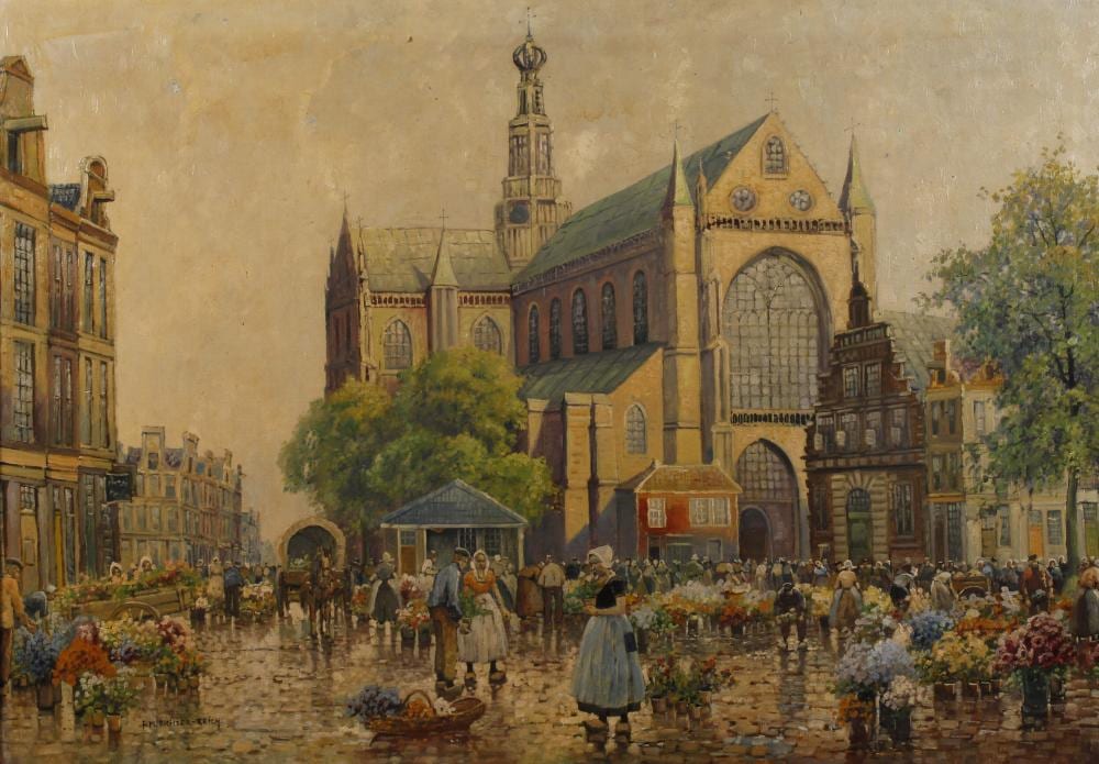 F. Max Richter-Reich comparable auction result: f max richter reich blumenmarkt in haarlem