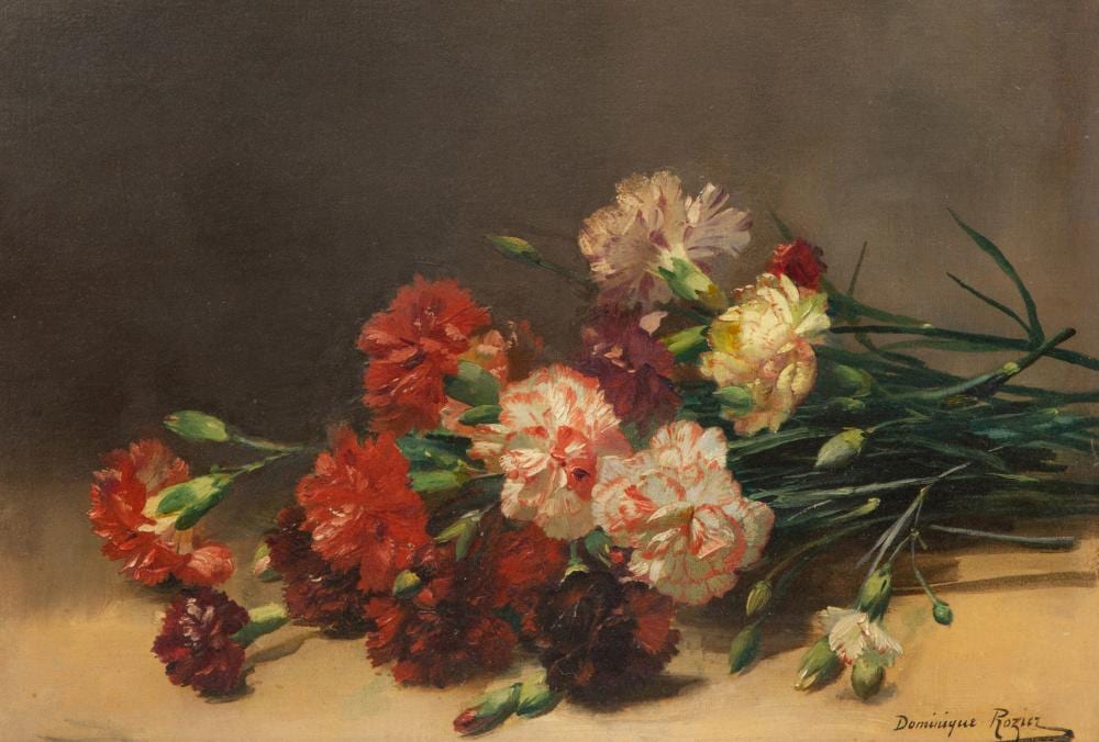 Dominique Hubert Rozier comparable auction result: dominique hubert rozier french 1840 1901 still life with carnations