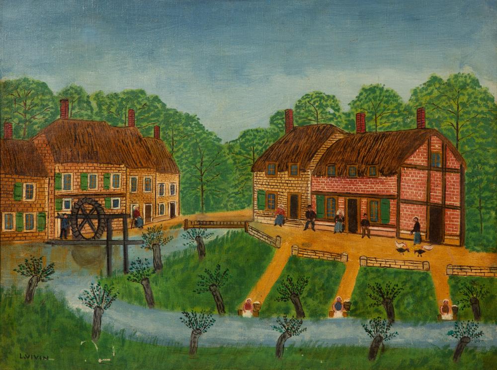 Louis Vivin comparable auction result: louis vivin french 1861 1936 le moulin aeau