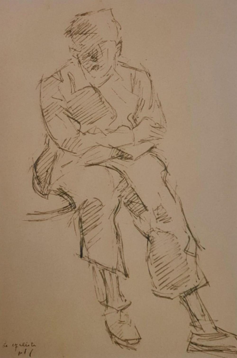 Hector Chavepeyer comparable auction result: hector chavepeyer 1891 1967 le cycliste dessin dimensions 26 x 17 cm