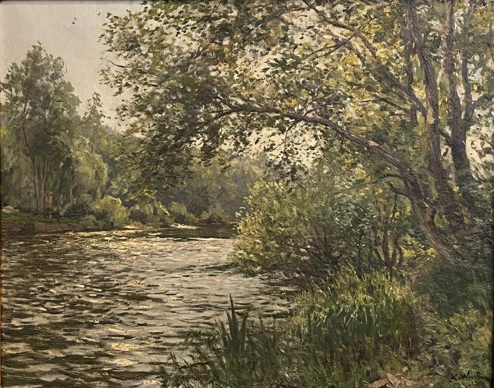 Xavier Wurth comparable auction result: xavier wurth 1869 1933 les abords de la rivi re huile sur toile dimensions 68 x 55 cm