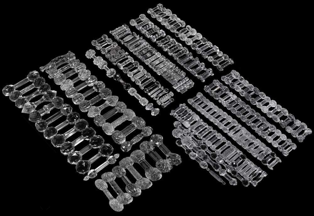 Auction comp thumbnail for Cut and Pressed Glass Knife Rest Assortment (Leonard Auction, Lot 310)