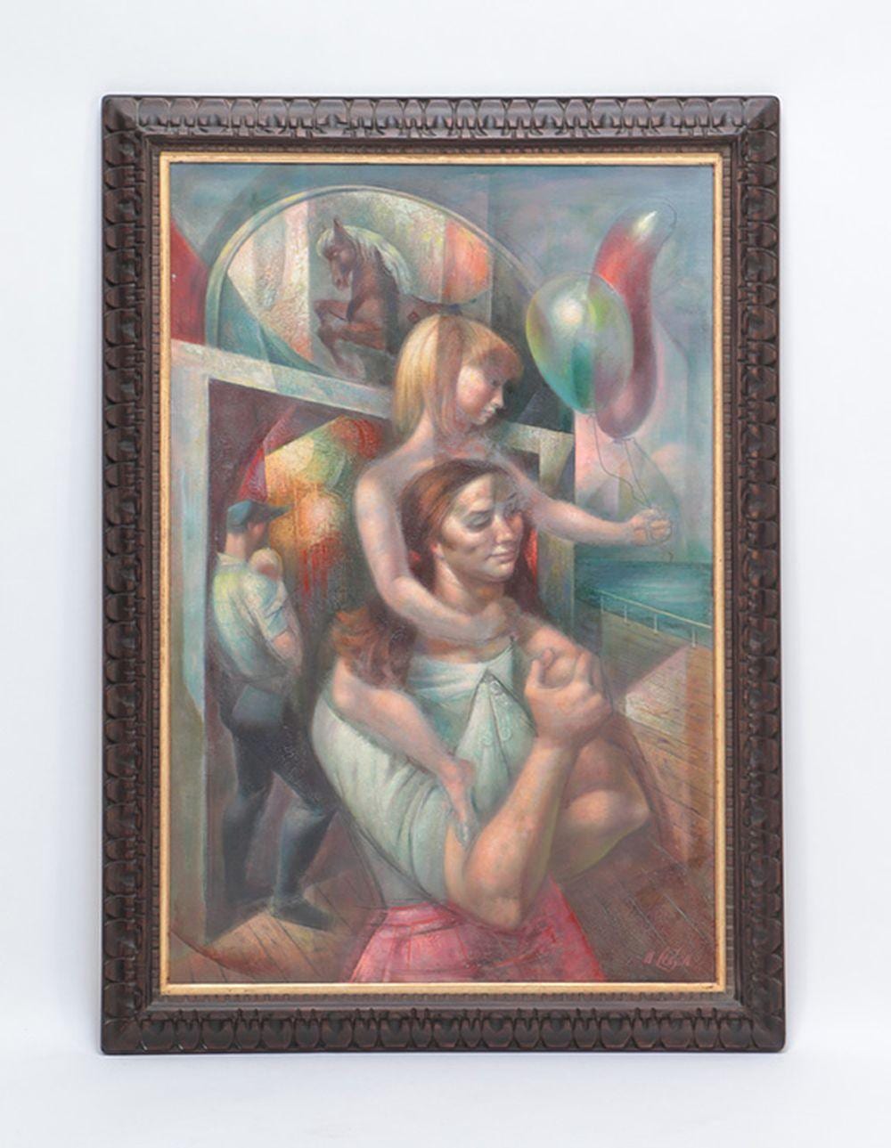 Michael Lenson comparable auction result: michael lenson boardwalk oil on canvas