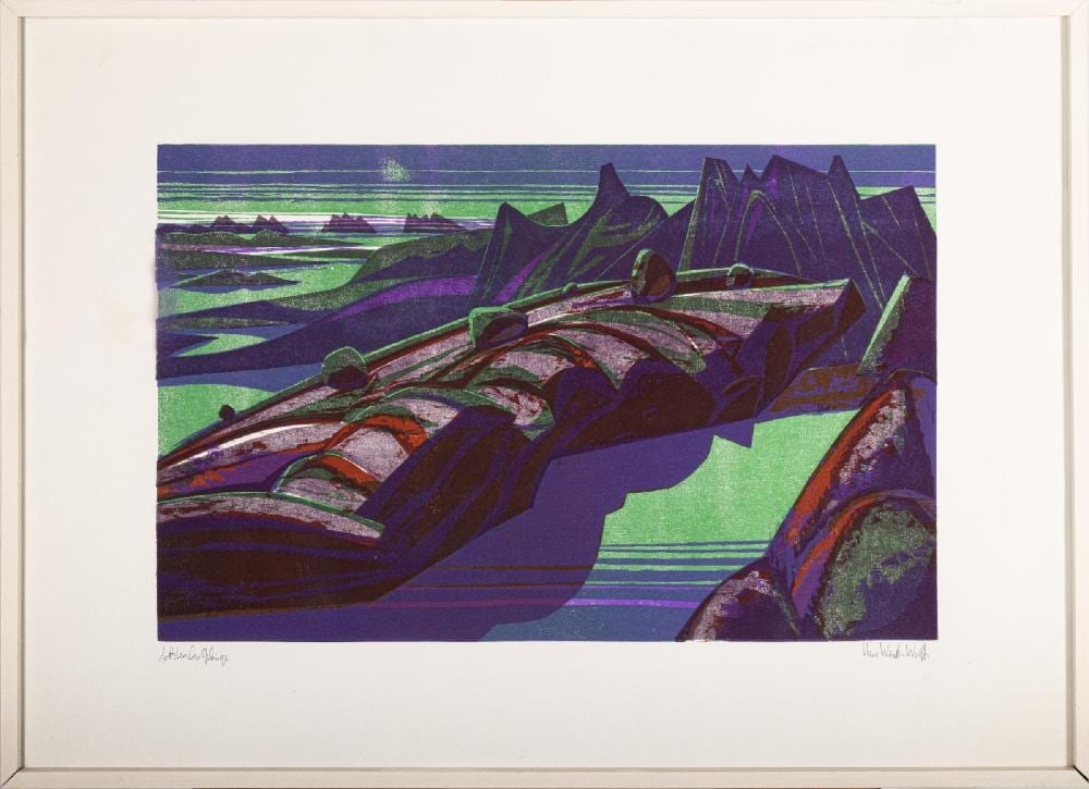 Uwe Wenk-Wolff comparable auction result: uwe wenk wolff born 1929 in mannheim color woodcut