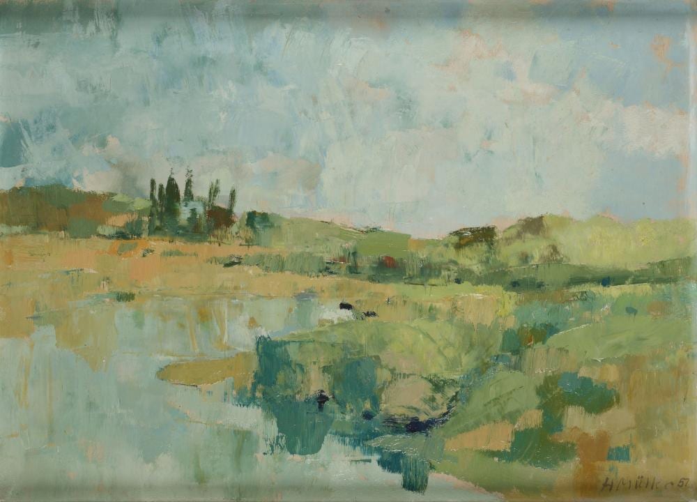 Heinz (1924) Müller comparable auction result: heinz m ller landschaft mit see 1957