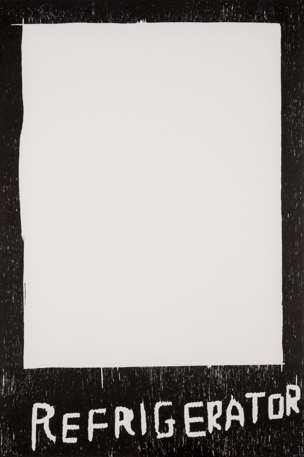 David Shrigley (b.1968) Refrigerator sold by Forum Auctions - UK, lot 285 — auction record photograph