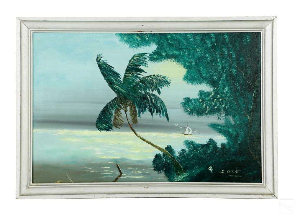 Issac Knight comparable auction result: isaac knight 1941 2022 florida highwaymen painting
