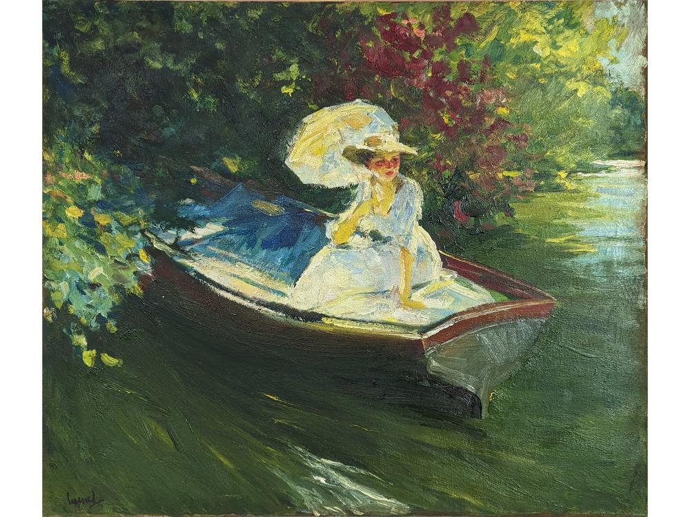 AN EDWARD CUCUEL IMPRESSIONIST OIL ON CANVAS PAINTING sold by Helios Auctions, lot 182 — auction record photograph