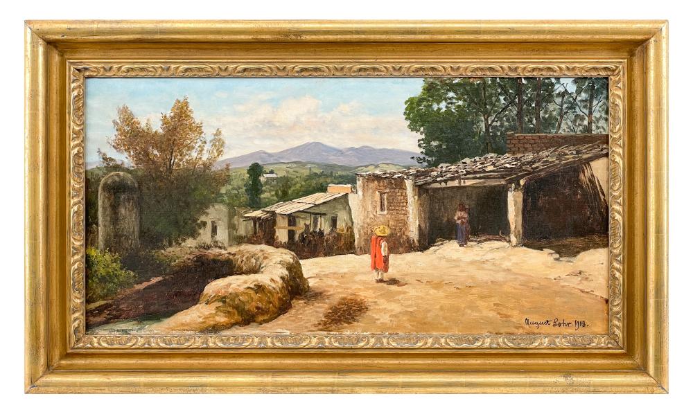 August Lohr comparable auction result: august lohr campesino en el camino oil on canvas