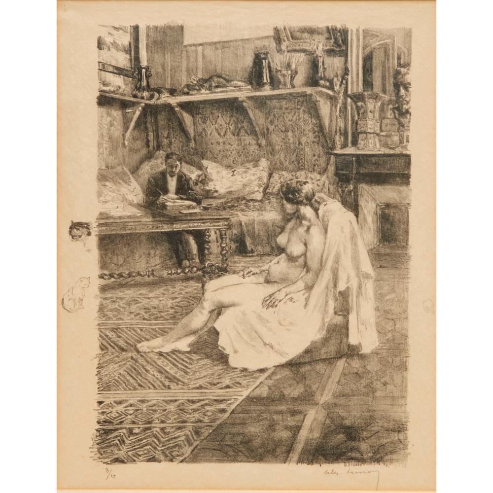 Alexandre Lunois comparable auction result: alexandre lunois signed lithograph