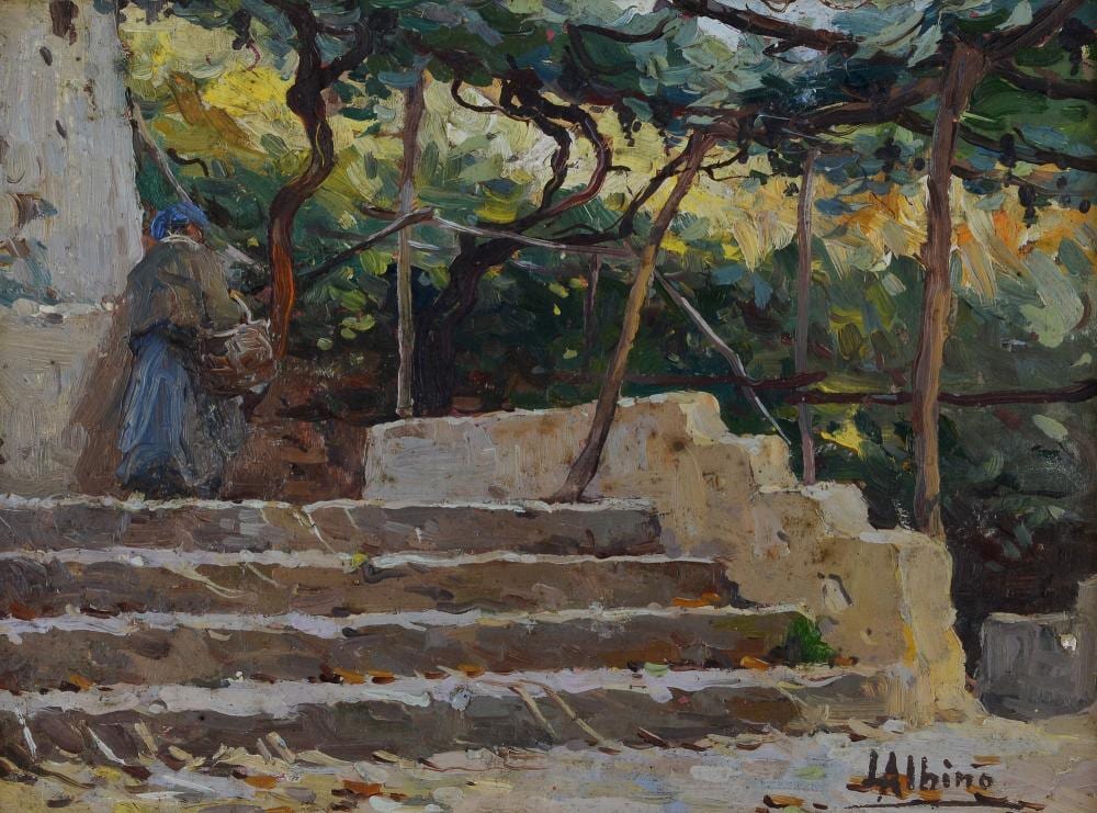 Luca Albino comparable auction result: luca albino maiori 1884 1952 pergola e scalinata