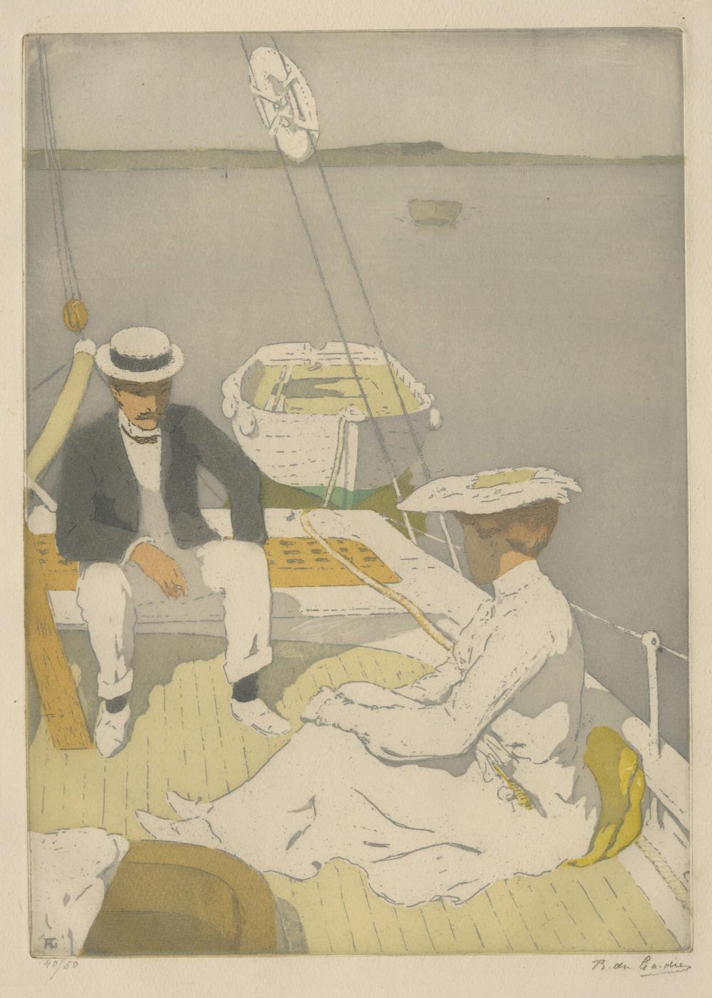 Raoul DuGardier comparable auction result: raoul du gardier yachting a bord