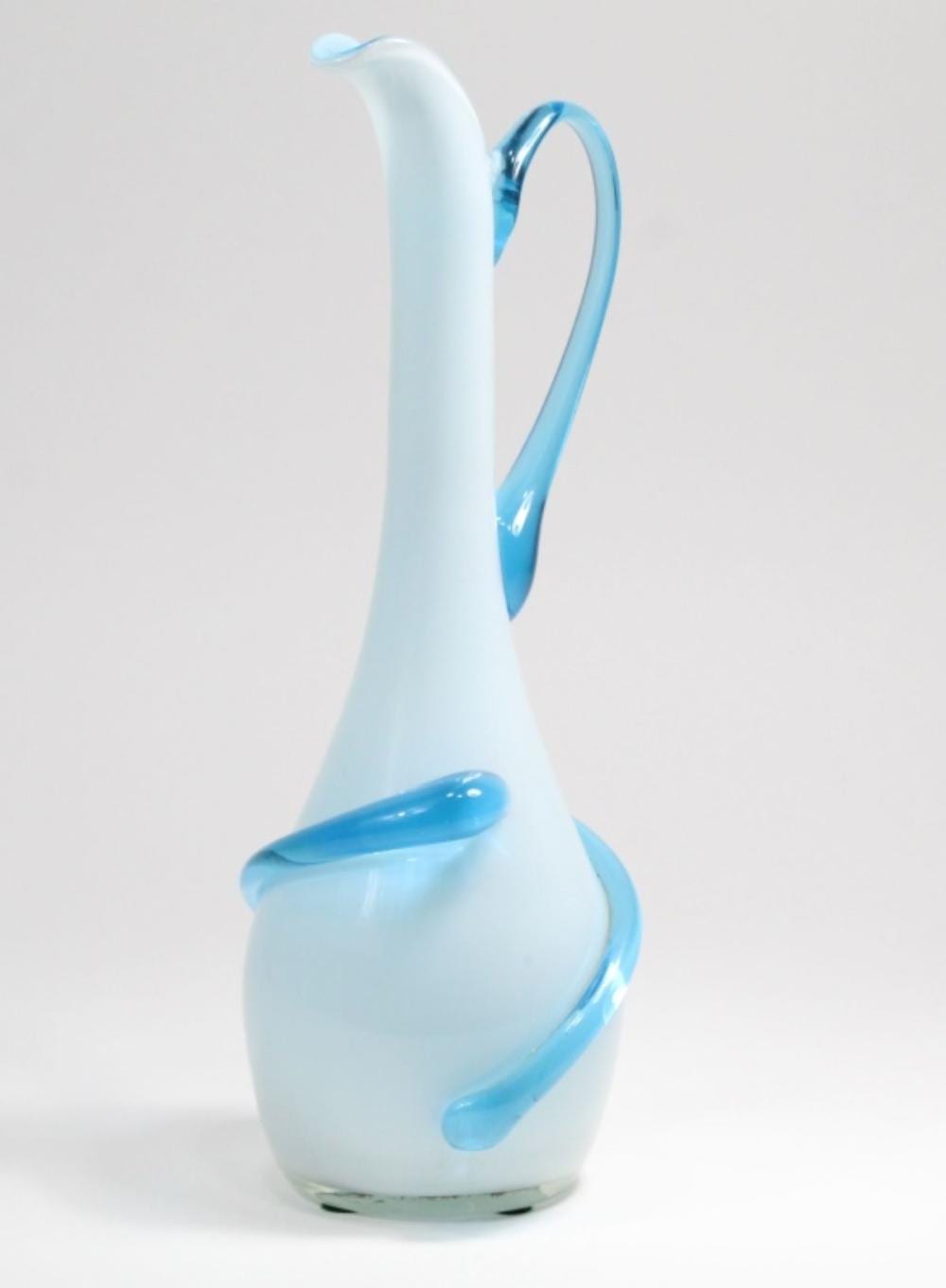 VINTAGE EMPOLI CASED GLASS PITCHER sold by District Auction, lot 28 — auction record photograph