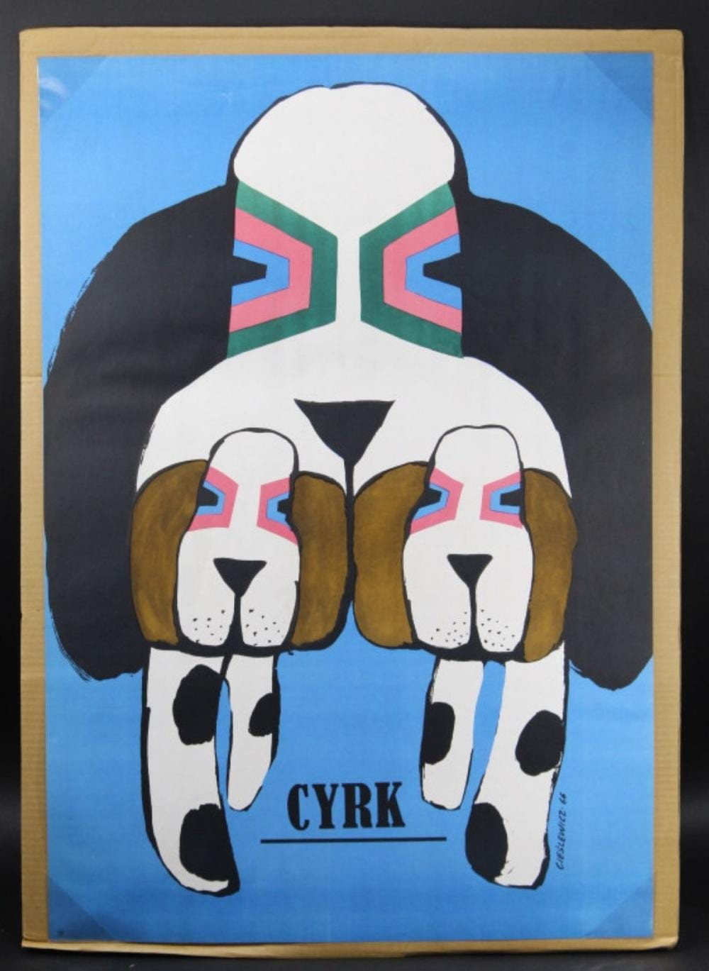 roman cieslewicz 1966 poster 3 basset hounds · District Auction · 2023-02-12 Roman Cieslewicz comparable auction result: roman cieslewicz 1966 poster 3 basset hounds