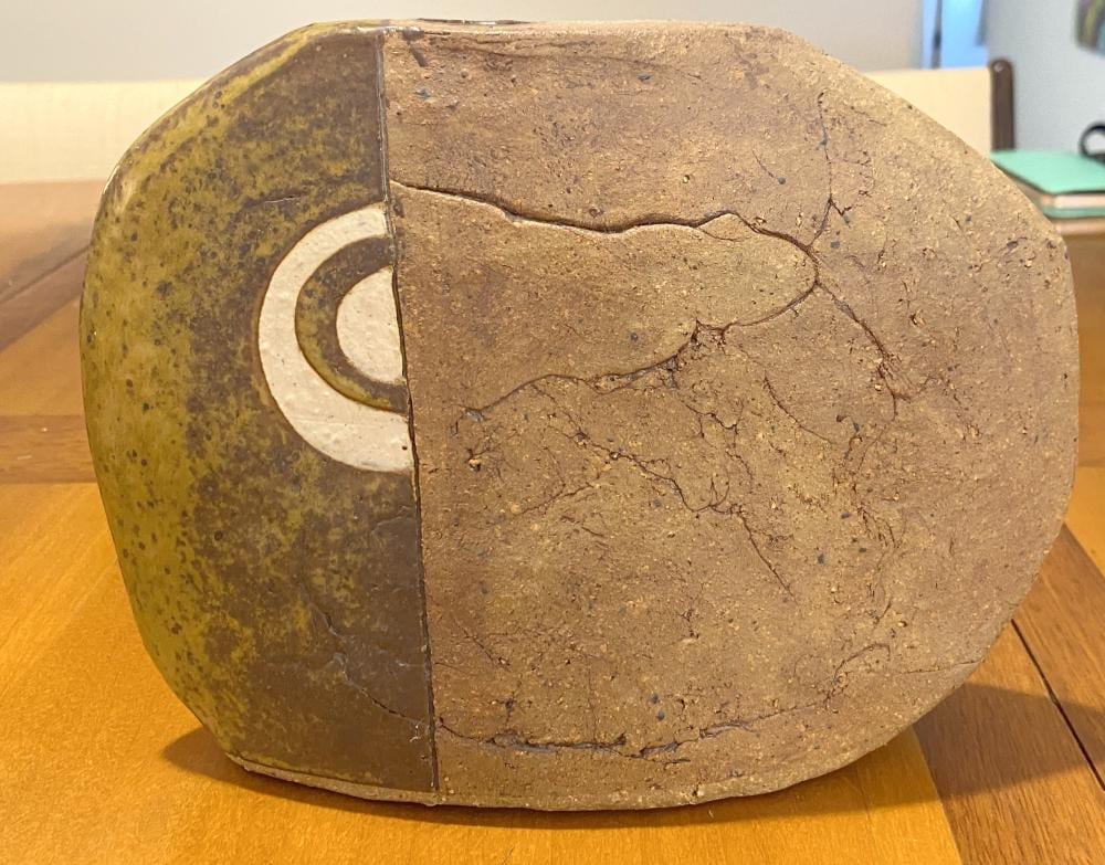 stanislaw stacha halpern australia 1919 1969 ikebana vase partially glazed earthenware · Theodore Bruce Auctioneers & Valuers · 2023-02-19 Stanislaw Kamocki comparable auction result: stanislaw stacha halpern australia 1919 1969 ikebana vase partially glazed earthenware