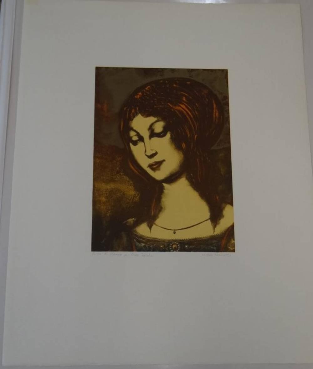 Michele Mainoli comparable auction result: michele mainoli 1927 1991 m dchenportrait litho