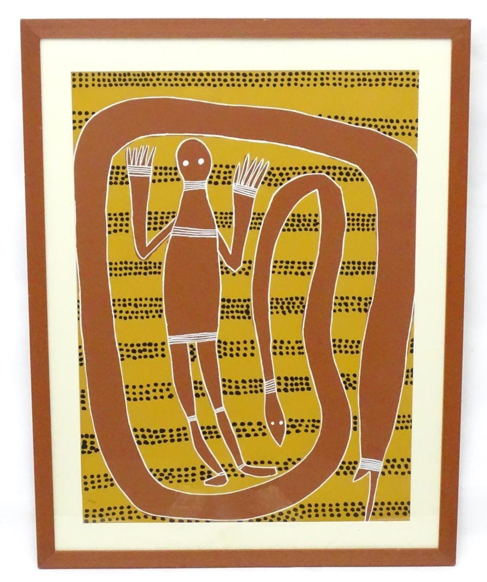 PHILIP GUDTHAYKUDTHAY comparable auction result: philip gudthaykudthay b 1935 australian aboriginal school limited edition screenprint no 38