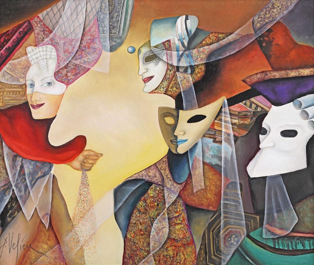 Petre Velicu comparable auction result: petre velicu carnival in venice