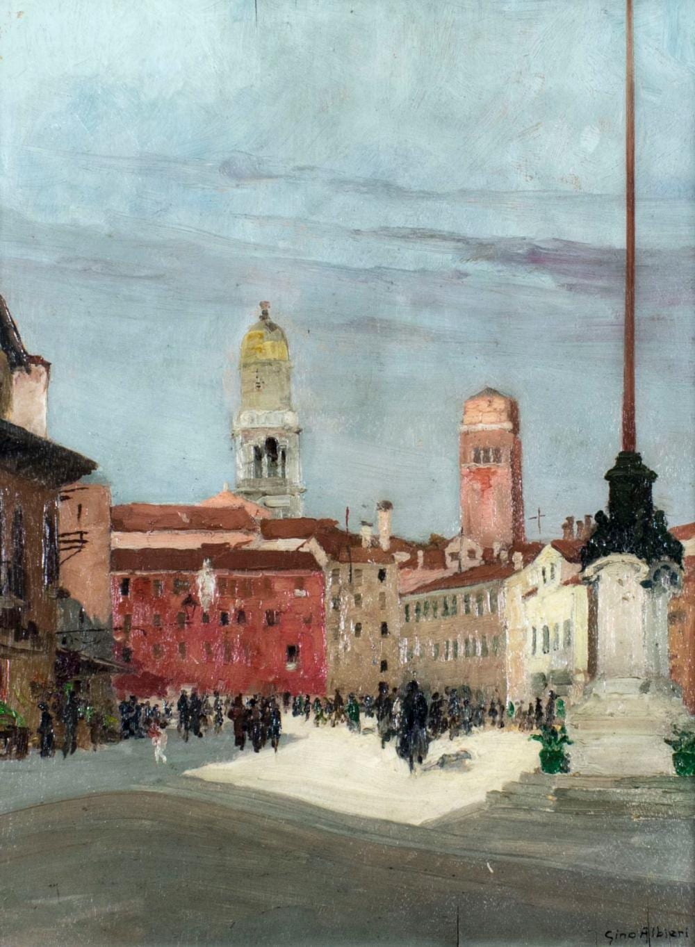 Gino Albieri comparable auction result: gino albieri italy 1881 1949 oil painting