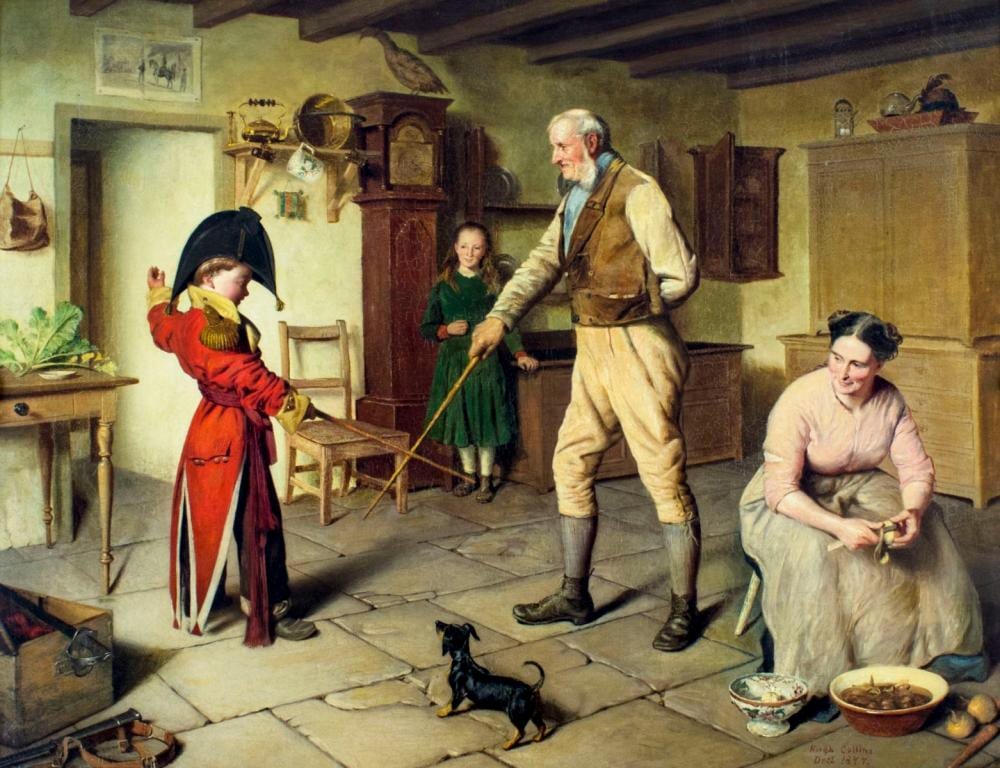 Hugh Collins comparable auction result: hugh collins uk scottish 1834 1896 oil painting antique