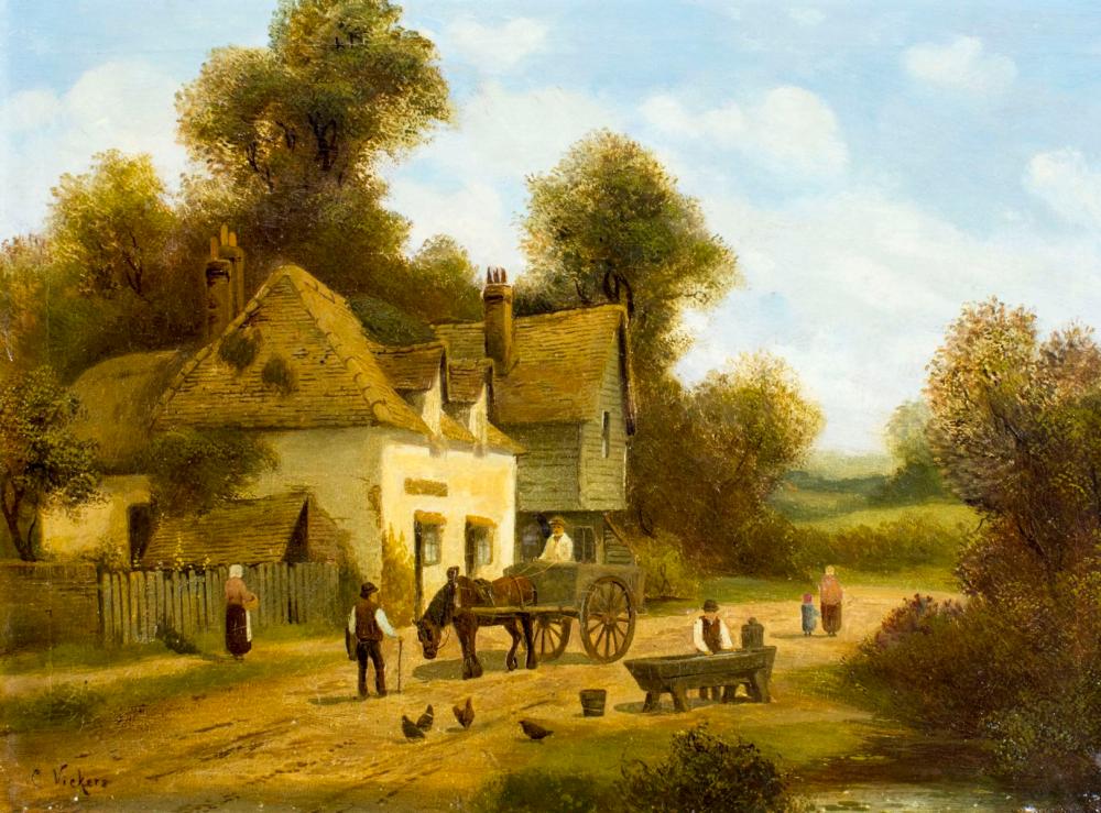 Charles Vickers comparable auction result: charles vickers uk 1821 1895 oil painting antique