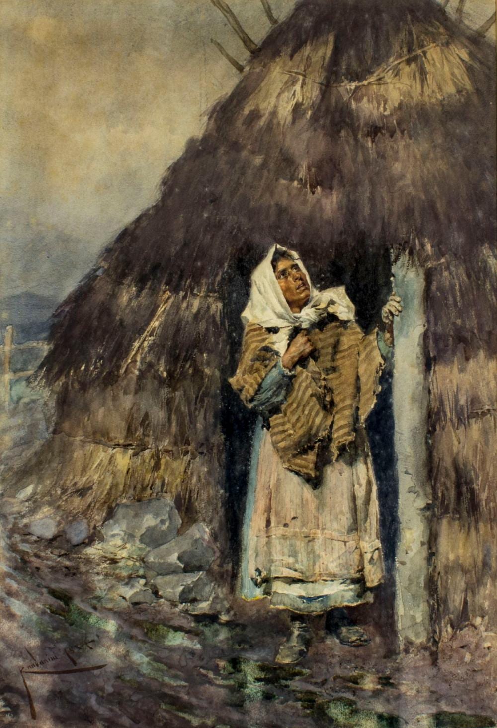 Carlo Randanini comparable auction result: carlo randanini italy 1884 watercolor painting antique