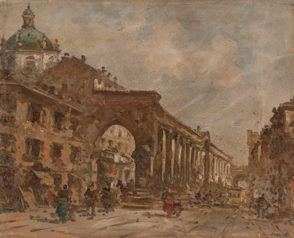 giovanni riva torino 1890 1973 milan the columns of san lorenzo · Finarte · 2023-03-02 Giovanni (1890) Riva comparable auction result: giovanni riva torino 1890 1973 milan the columns of san lorenzo