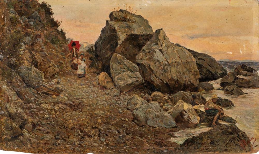 Filippo Mola comparable auction result: filippo mola civitavecchia 1849 roma 1918 isle of capri