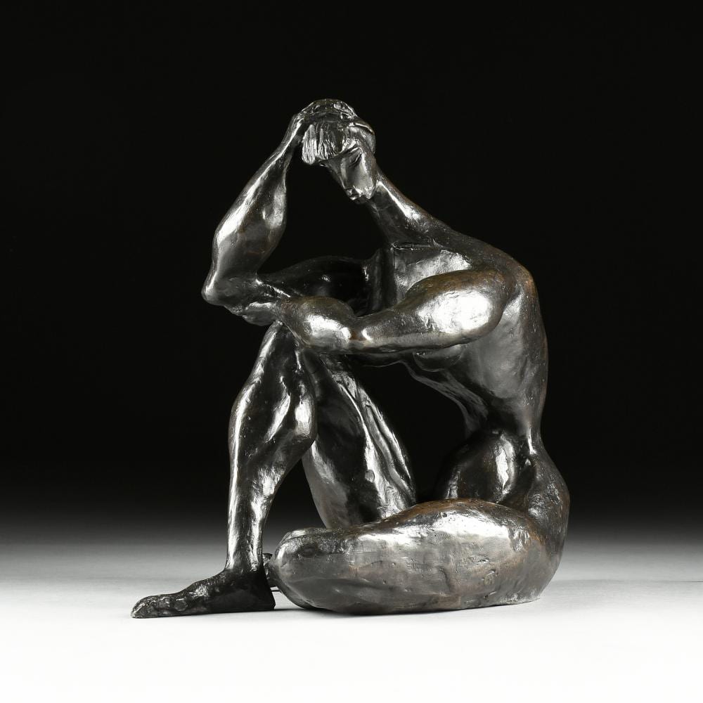 Doris Porter Caesar comparable auction result: doris porter caesar american 1892 1971 a sculpture seated nude new york 20th century