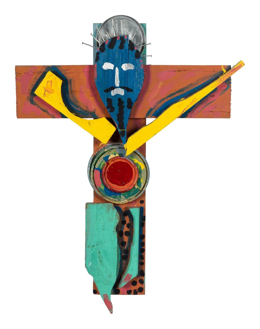 George Colin comparable auction result: george colin american 1929 2014 untitled blue faced jesus crucifix